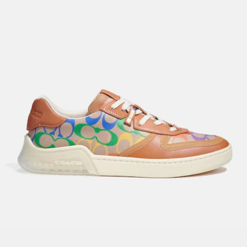 COACH Men Citysole Court Sneaker In Rainbow Signature Canvas - Picture 2 of 14